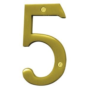 HY-KO - Polished Brass Prestige House Marker Number